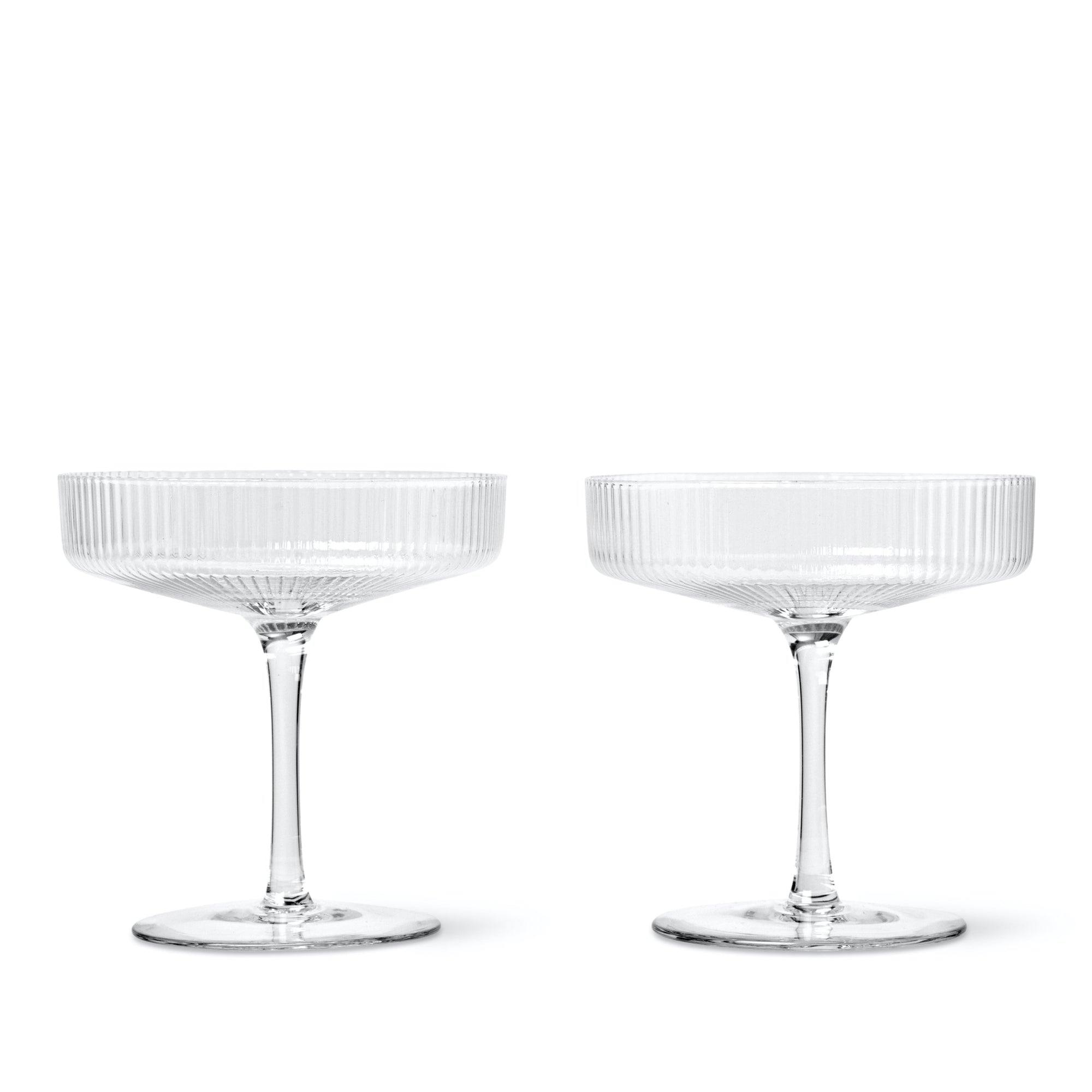 Ripple Champagne Saucers Set of 2 | Clear