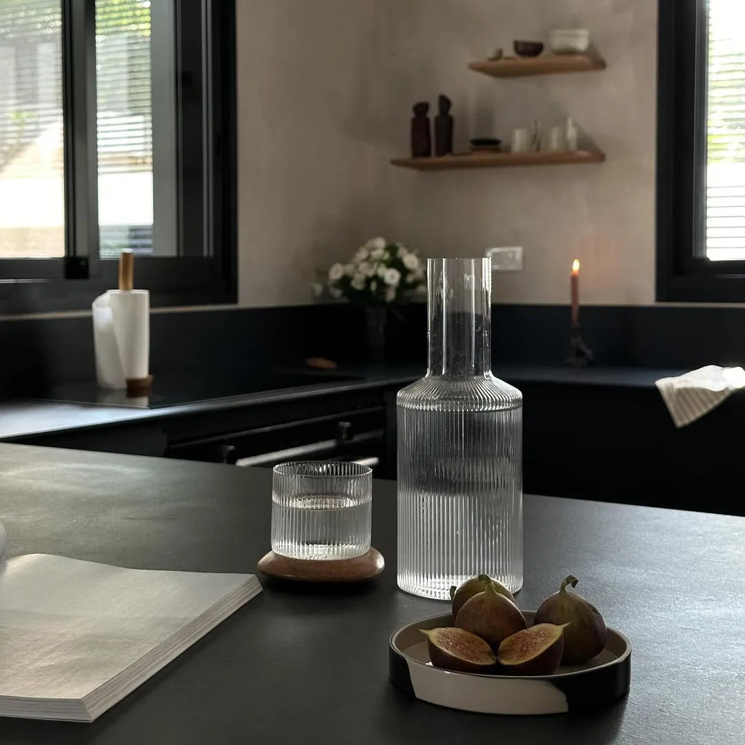 Ripple Carafe | Clear by FERM LIVING (copy-of-ripple-champagne-saucers-set-of-2-clear)