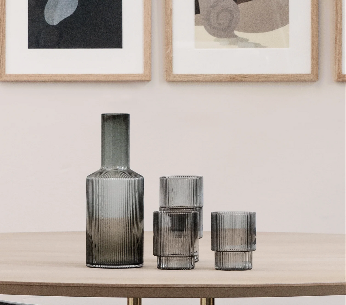 Ripple Carafe | Smoked Grey by FERM LIVING (ripple-carafe-smoked-grey-1)