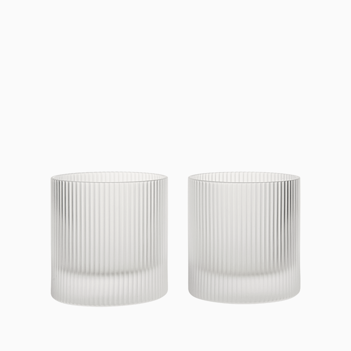 Ferm Living Ripple Tumbler Glasses | Set of 2 | Clear