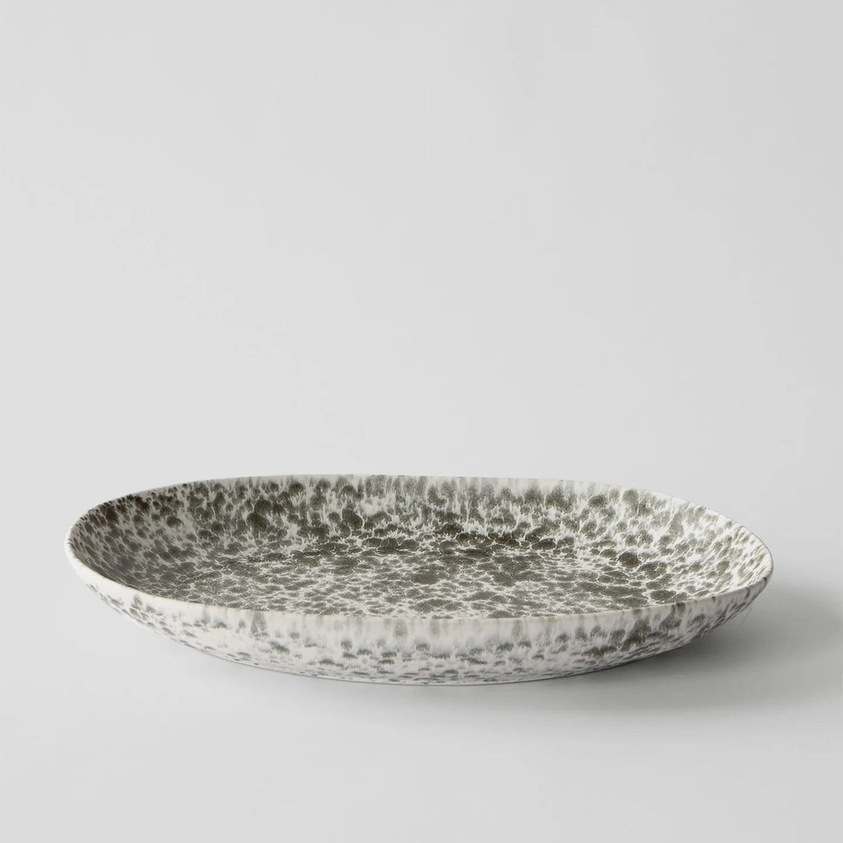 Tell Me More Rivoli serving plate | Small | Green Splatter