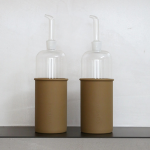 RUND Bottle for Olive Oil Glass/Silicone |700ml | Fern