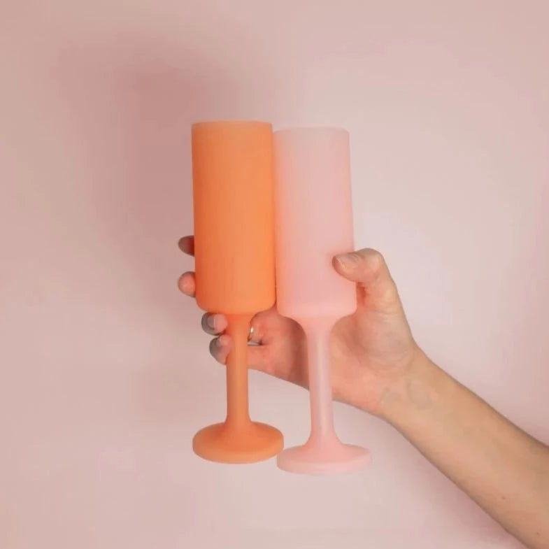 SEFF Silicone Flutes | Peach+Petal by PORTER GREEN (seff-silicone-flutes-set-of-2-peach-petal)