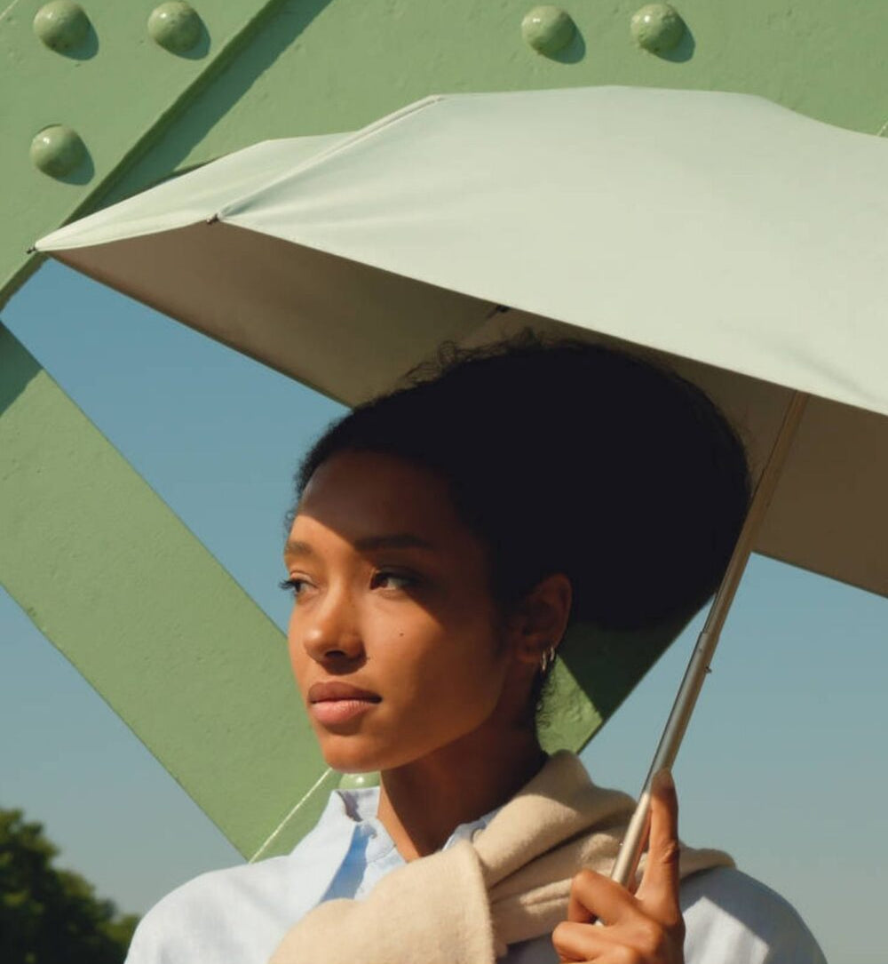 UPF 50+ Sun & Rain Micro Umbrella | Altaïra/Lagoon Green by ANATOLE (micro-umbrella-uv-50-protection-sun-rain-lagoon-green)