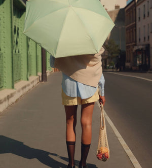UPF 50+ Sun & Rain Micro Umbrella | Altaïra/Lagoon Green by ANATOLE (micro-umbrella-uv-50-protection-sun-rain-lagoon-green)