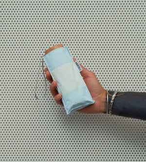 UPF 50+ Sun & Rain Micro Umbrella | ORIONIS/Pearl Blue Stripe by ANATOLE (micro-umbrella-uv-50-protection-sun-rain-pearl-blue-stripes-orionisi)