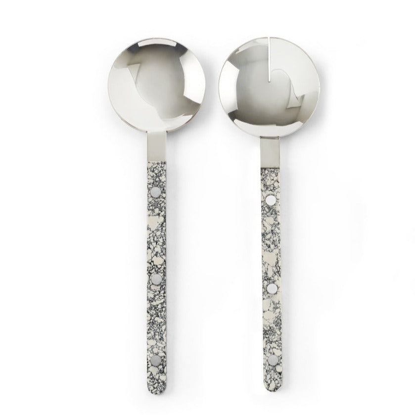 Resin Handle Salad Servers | Monochrome by TASTEOLOGY (salad-servers-monochrome)