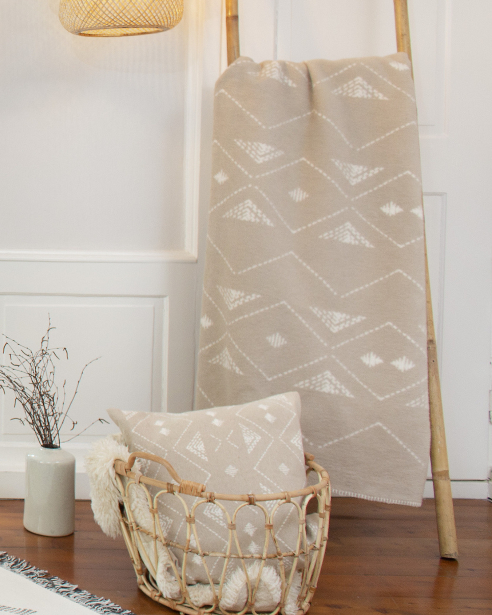 Savona Blanket | Ecru by DAVID FUSSENEGGER (ecru-boho-savona-throw)