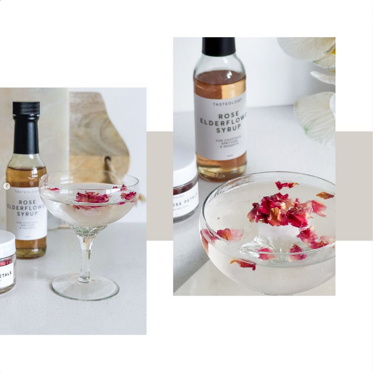 Rose & Elderflower Syrup by TASTEOLOGY (rose-elderflower-syrup)