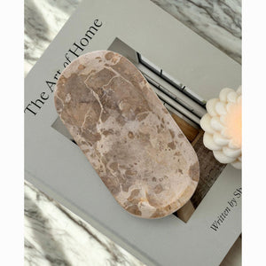 Bloomingville Shao Tray  | Brown Marble