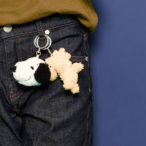 Snoopy Head Keychain Teddy 4.5cm | Cream by BON TON TOYS (snoopy-keychain-eco-tiny-teddy-4-5cm-cream)