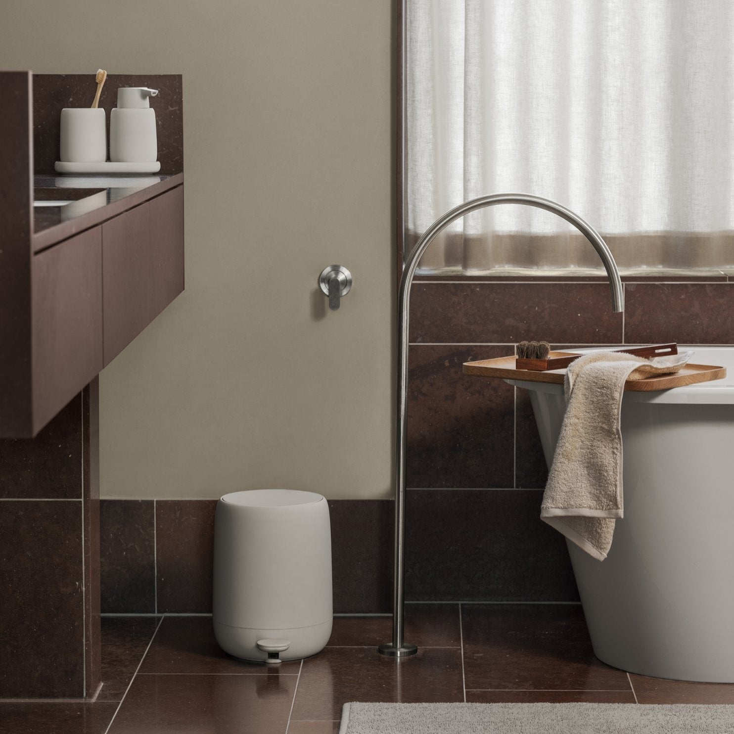 SONO Soap Dispenser - Moonbeam by BLOMUS (blomus-sono-soap-dispenser-moonbeam)