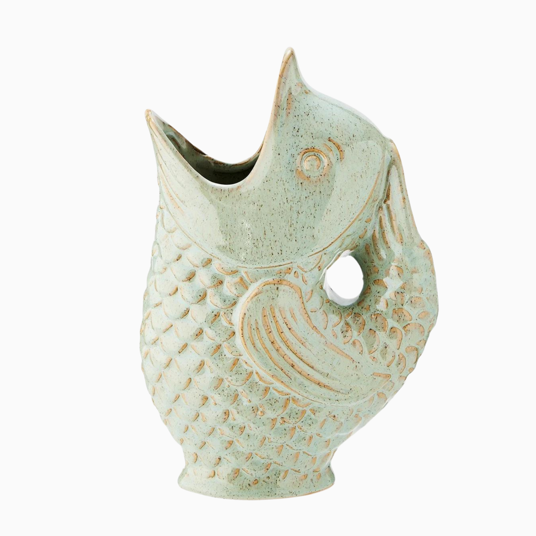 Stoneware Koi Fish Vase | Green