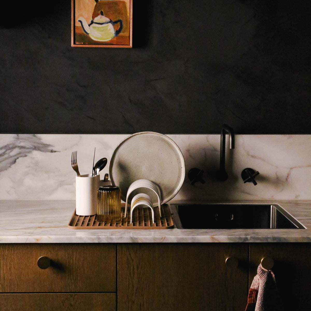 Store All Holder | White by DESIGNSTUFF (copy-of-all-cutlery-drainer-holder-white)