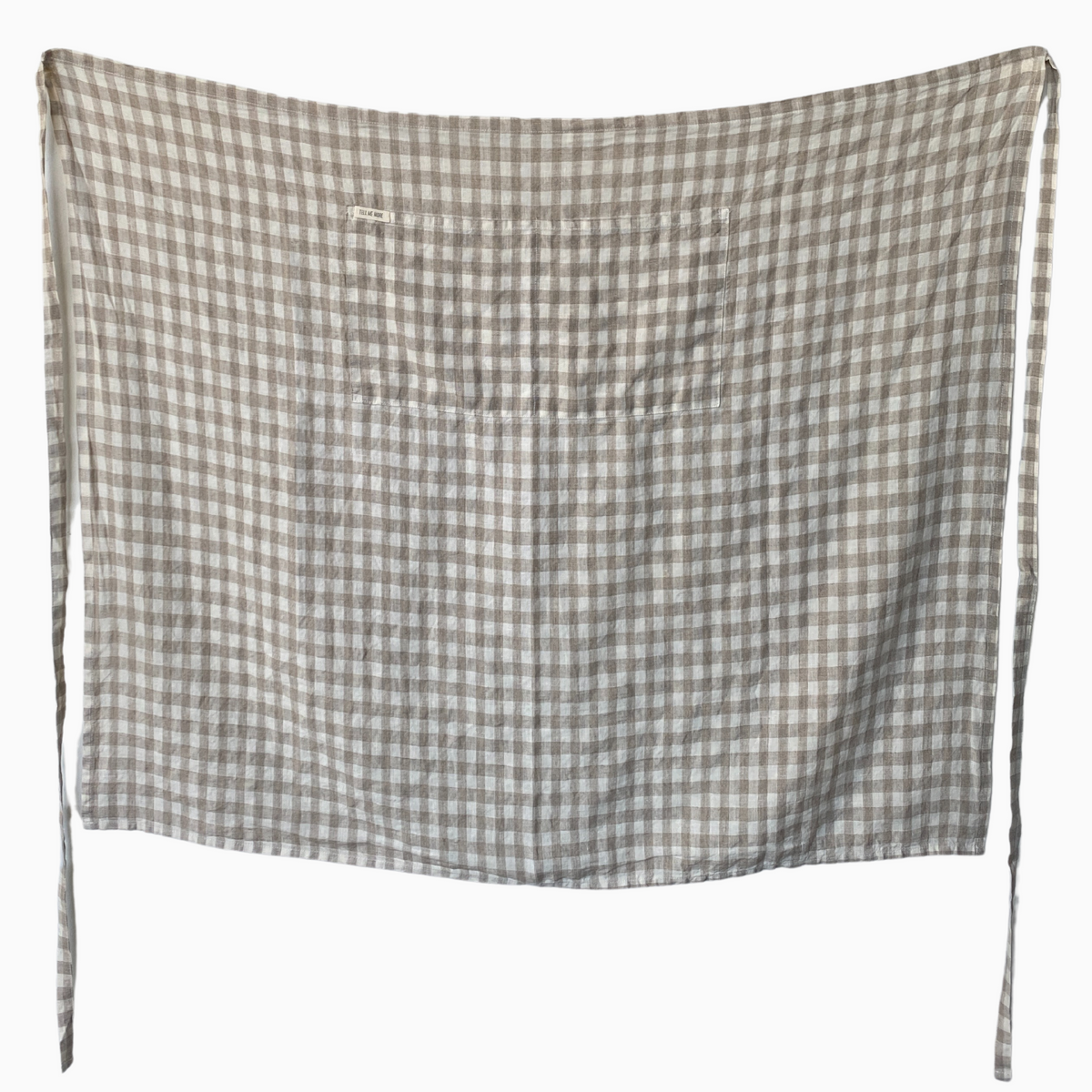 Gingham Linen Half Apron | Natural by TELL ME MORE (tell-me-more-apron-linen-gingham-natural)