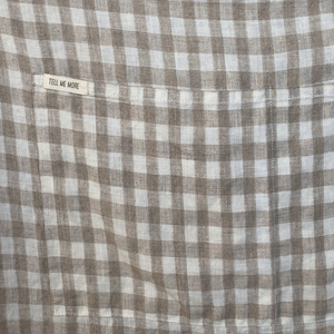 Gingham Linen Half Apron | Natural