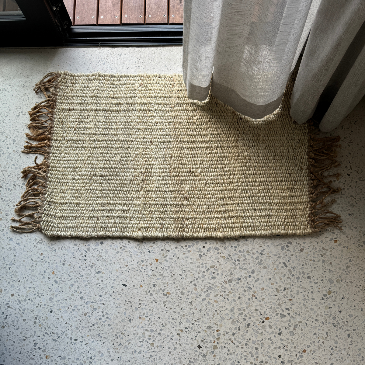 Hemp Rug 60X90 | Bleached by TELL ME MORE (tell-me-more-hemp-rug-60x90-colour-bleached)