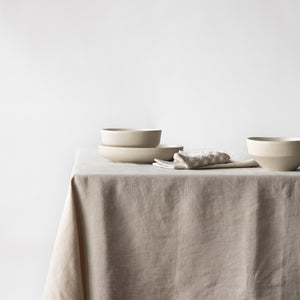 Tell Me More Table Cloth Linen 145x330 | Warm Grey