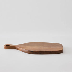 Tell Me More Teak Cheese Board SKU 6226 made from solid teak with natural grain