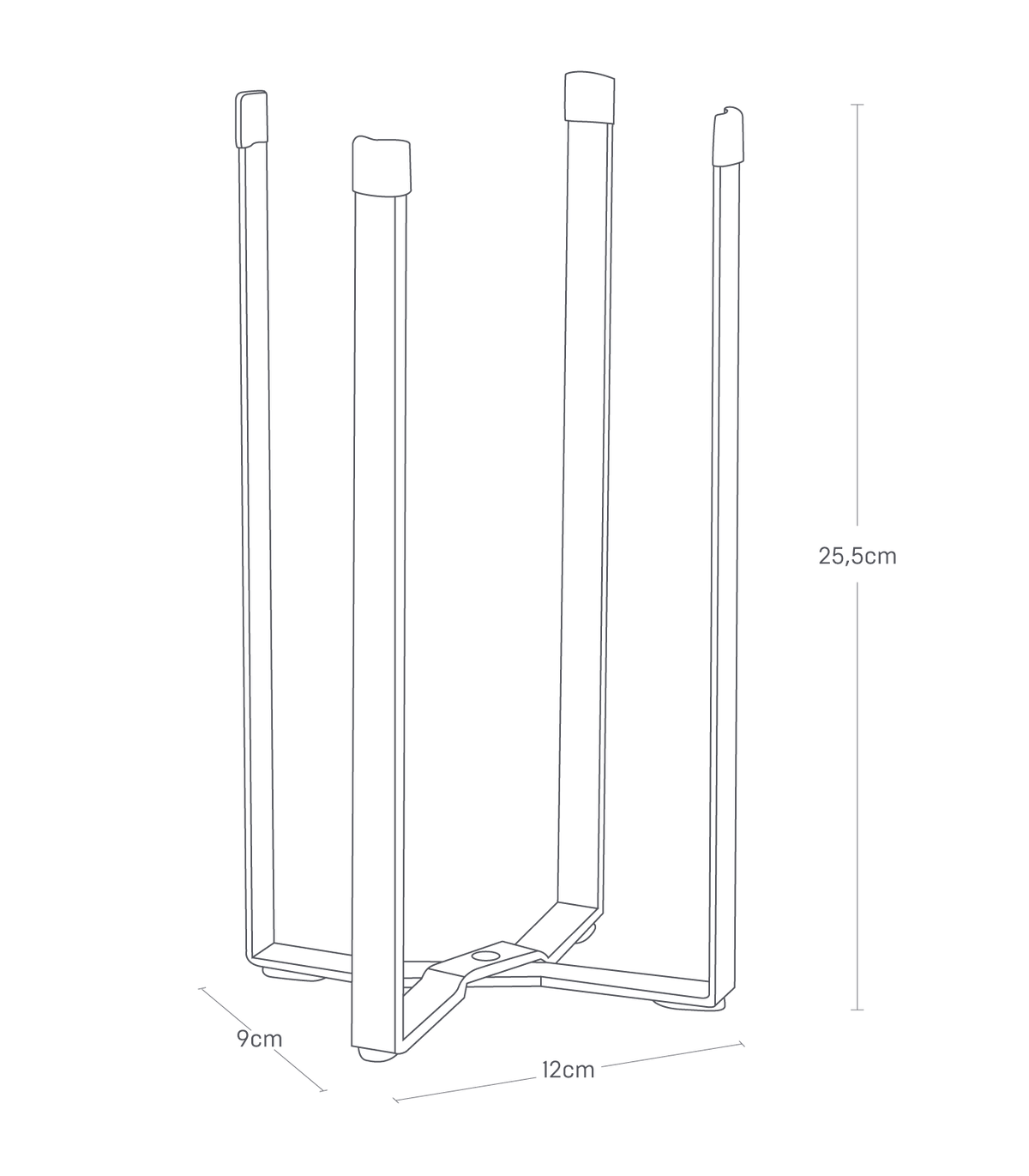 Tower Collapsible Bottle Stand | White by Yamazaki (tower-collapsible-bottle-stand-white)