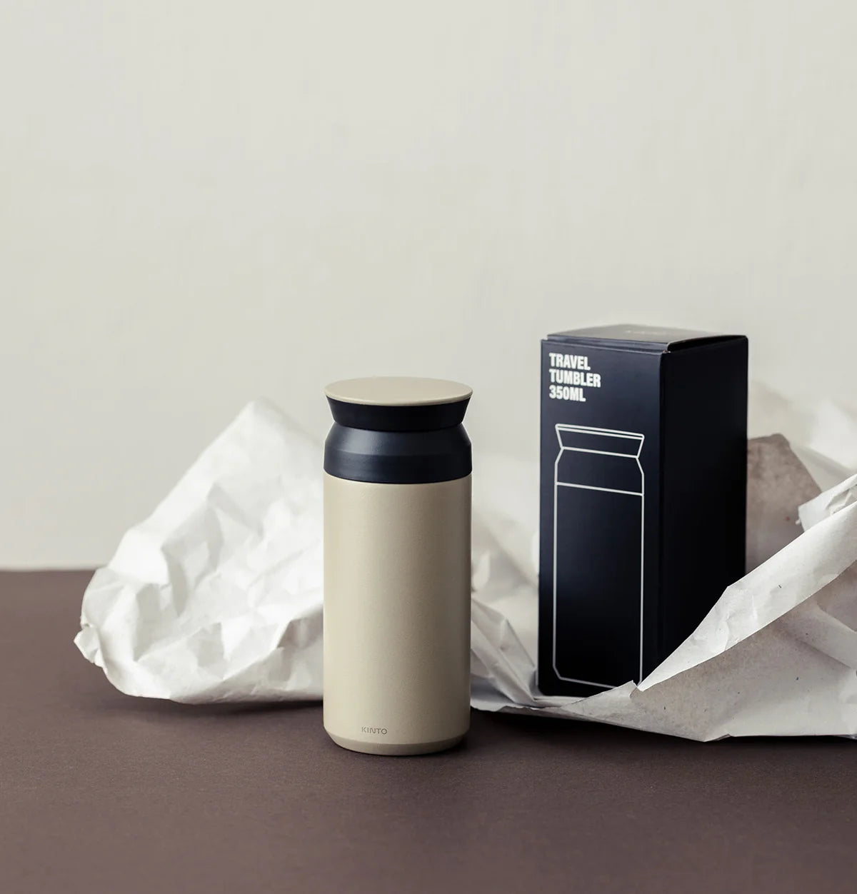 Kinto Travel Tumbler 350ml | Sand Beige by KINTO (kinto-travel-tumbler-350ml-sand-beige)