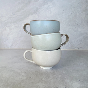 Lila Set of 3 Stoneware cups | Grey