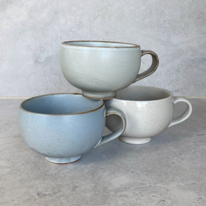 Lila Set of 3 Stoneware cups | Grey