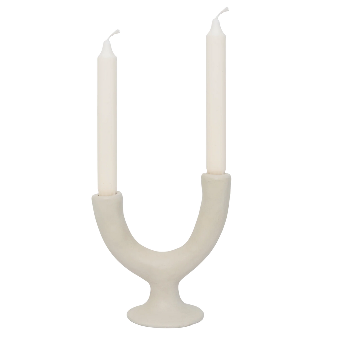 Two Arms Ecomix Candle Holder | Fog by URBAN NATURE CULTURE (urban-nature-culture-candle-holder-two-arms)