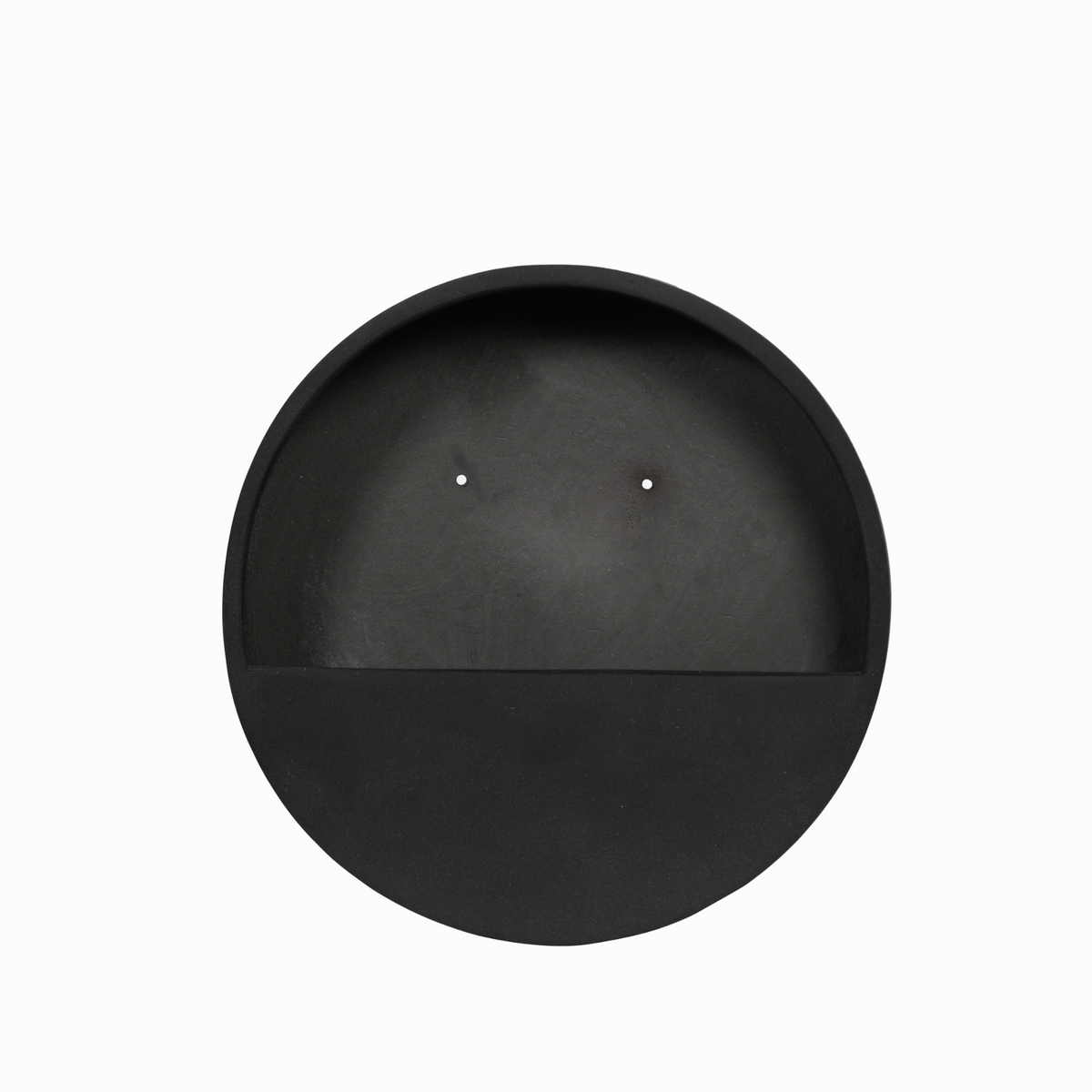 WALLY Wall Planter XS 30cm | Matte Black by POTTERY POTS (pottery-pots-wally-hanging-xs-fiberstone-o-30-00-black)