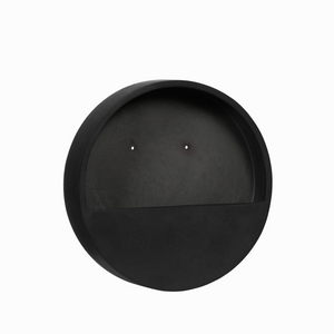 WALLY Wall Planter XS 30cm | Matte Black by POTTERY POTS (pottery-pots-wally-hanging-xs-fiberstone-o-30-00-black)
