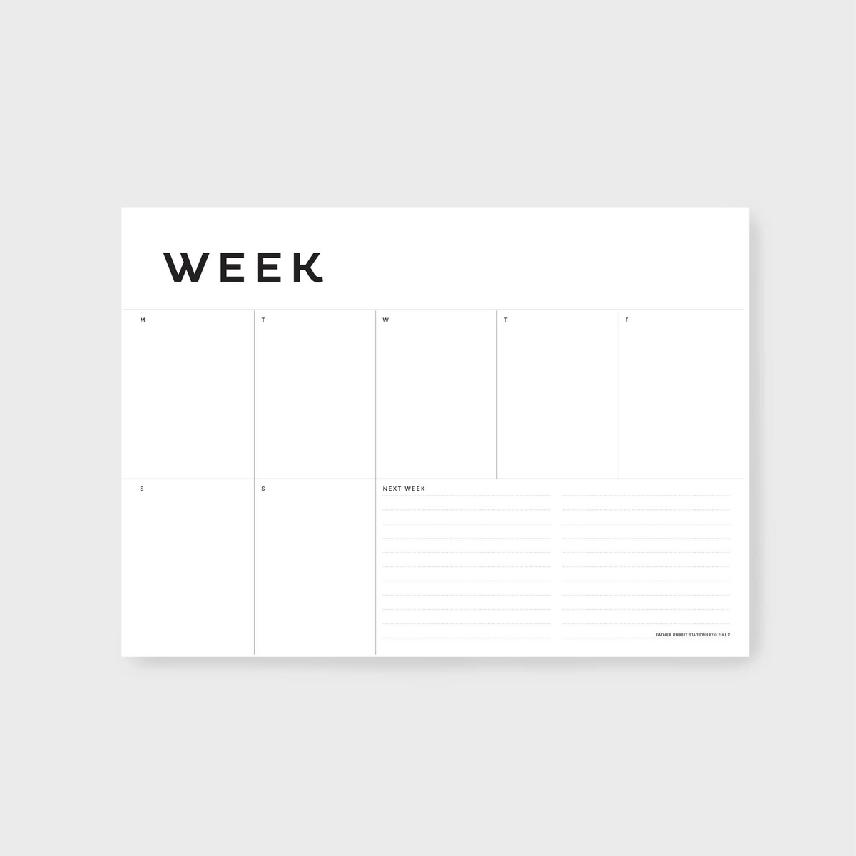 A4 Week Planner by FATHER RABBIT (a4-week-planner-1)
