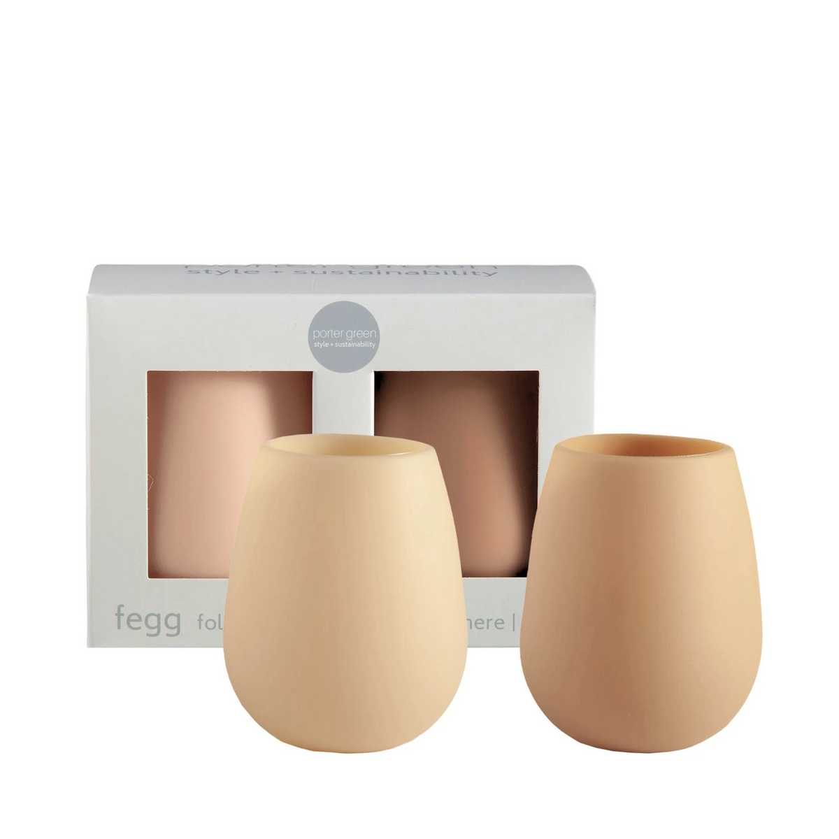 FEGG Silicone Tumblers | Wheat+Oat by PORTER GREEN (fegg-silicone-tumblers-wheat-oat)