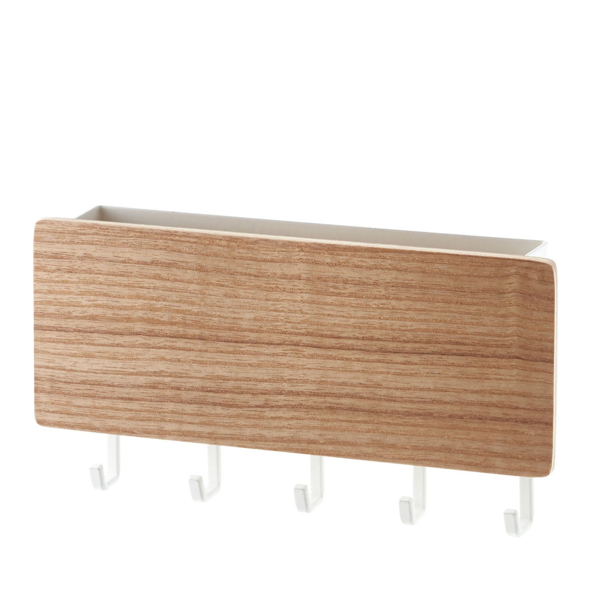 Rin Magnetic Key Organiser | Ash/White by Yamazaki (rin-magnetic-5-hook-key-rack-ash)