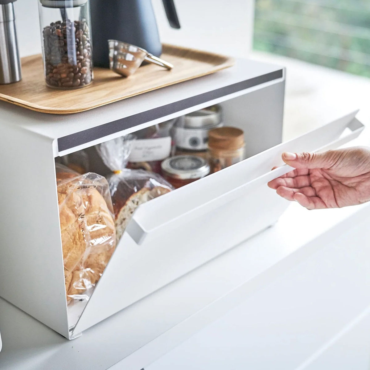 Tower Bread Case | White by Yamazaki (tower-bread-case-white)