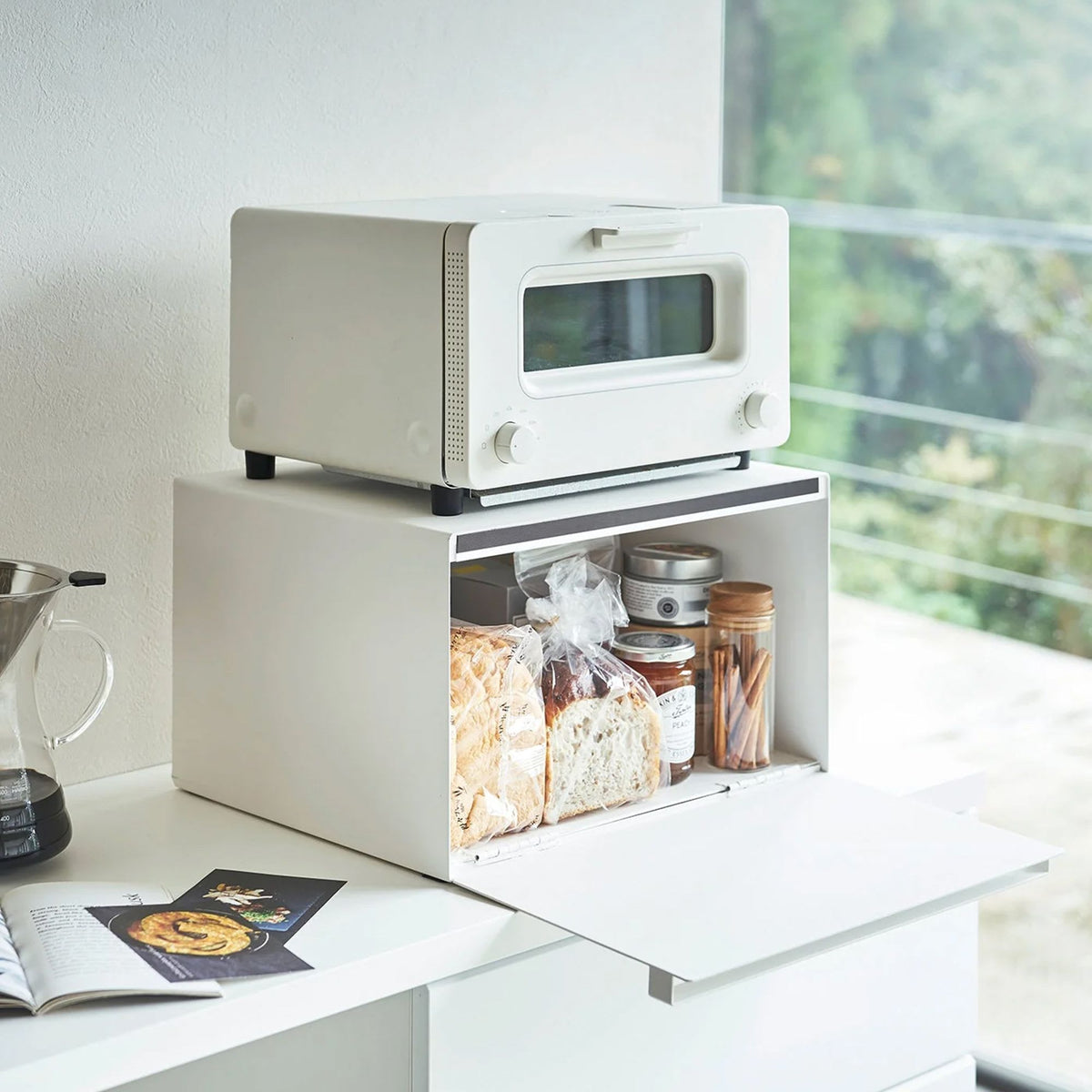 Tower Bread Case | White by Yamazaki (tower-bread-case-white)