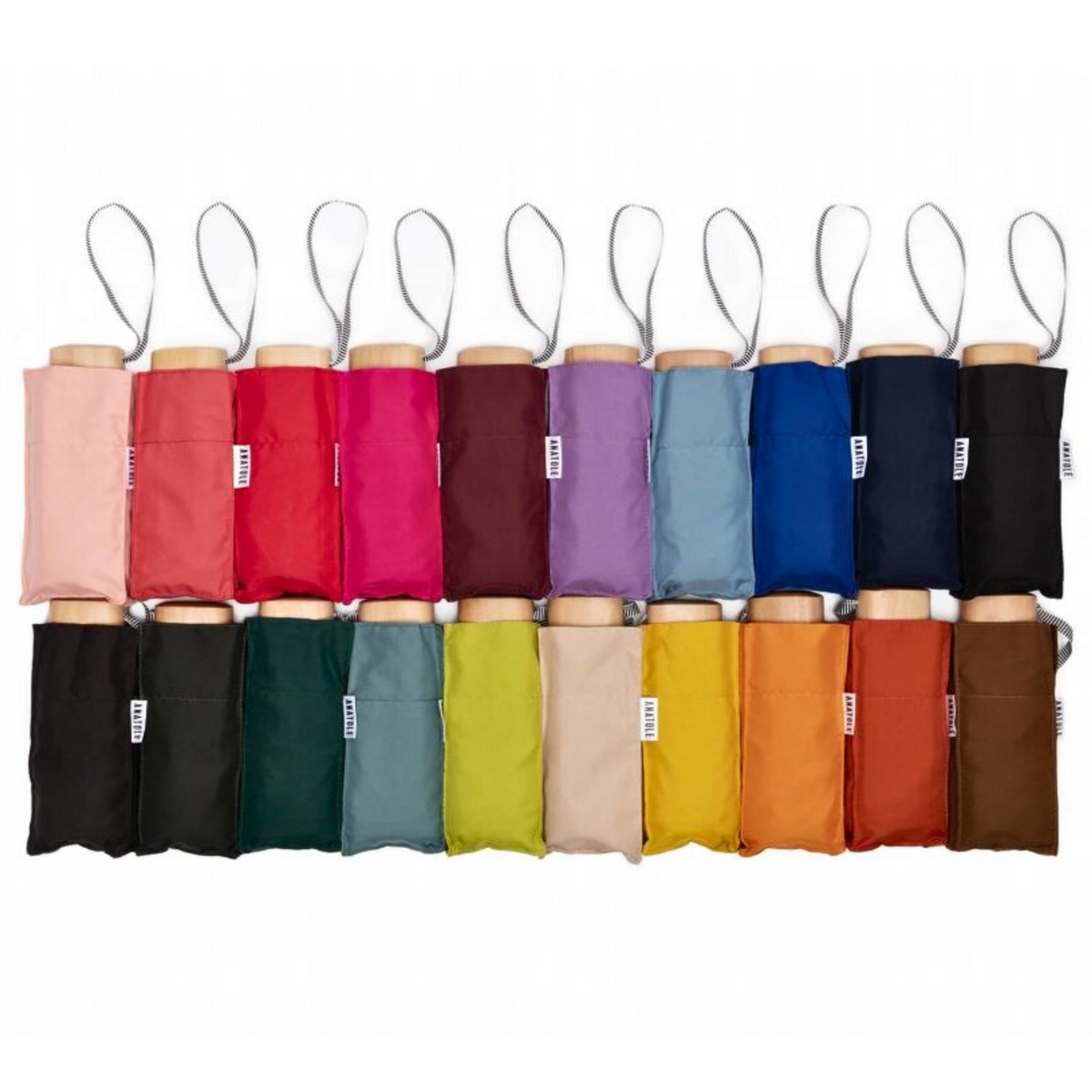 Micro Umbrella | Leonard/Khaki by ANATOLE (anatole-khaki-folding-micro-umbrella-leonard)