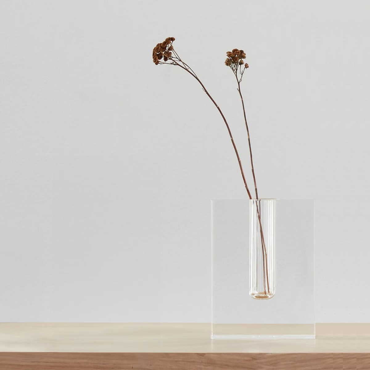 Hubsch Block Vase | Crystal