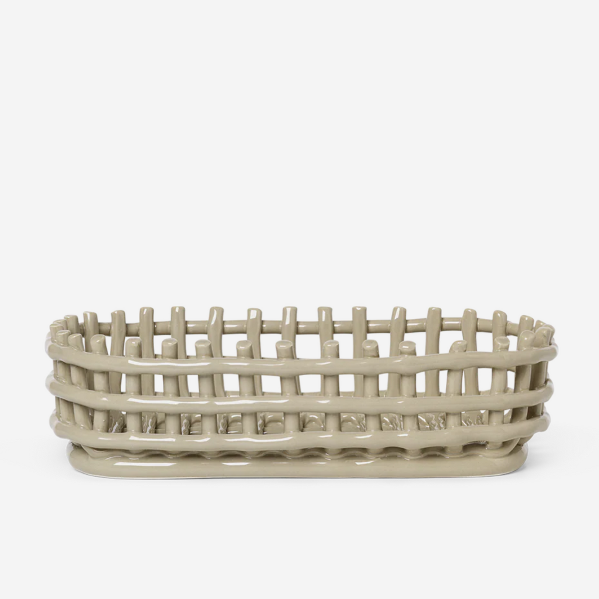 Ferm Living Ceramic Basket Oval | Cashmere