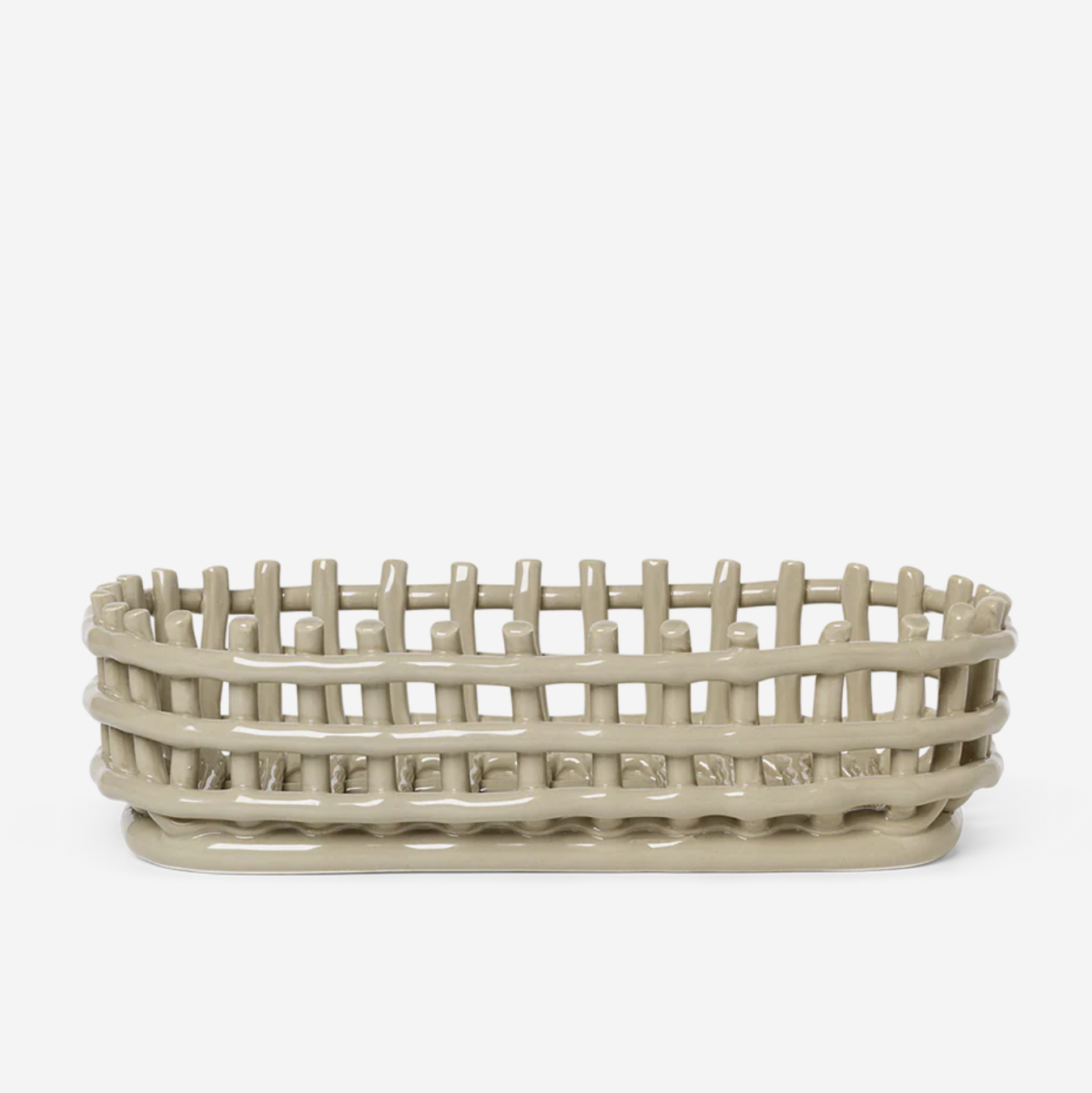 Ferm Living Ceramic Basket Oval | Cashmere
