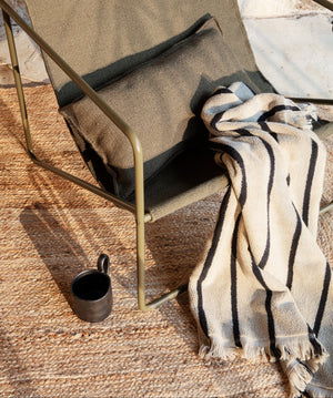 Alee Beach Towel | Sand/Black