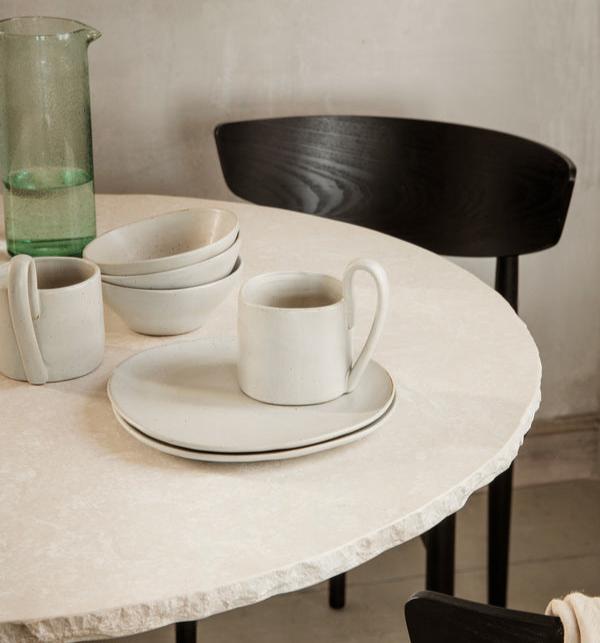 Flow Plate Medium | Off White Speckle by FERM LIVING (flow-plate-medium-off-white-speckle)