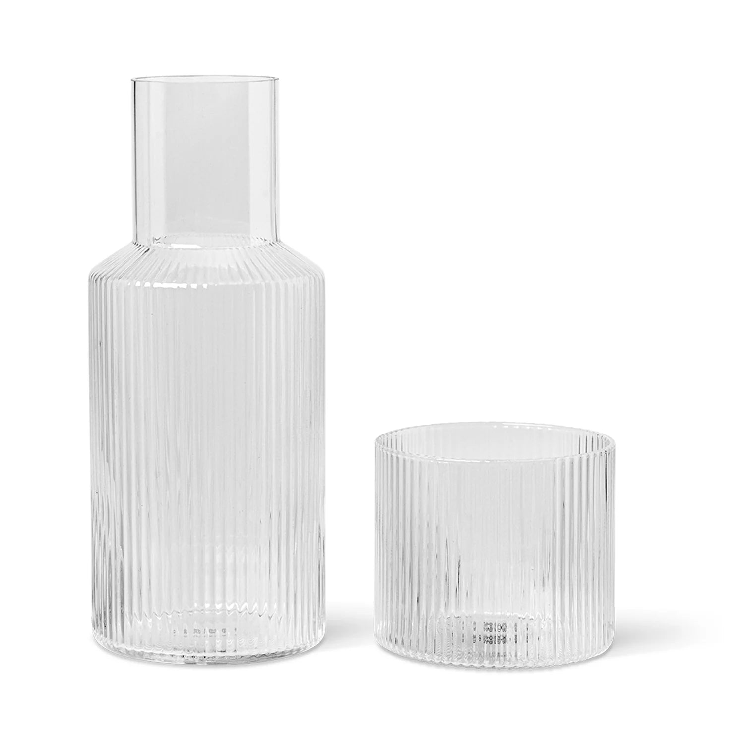 Ripple Carafe Set | Clear by FERM LIVING (ripple-carafe-set-clear)