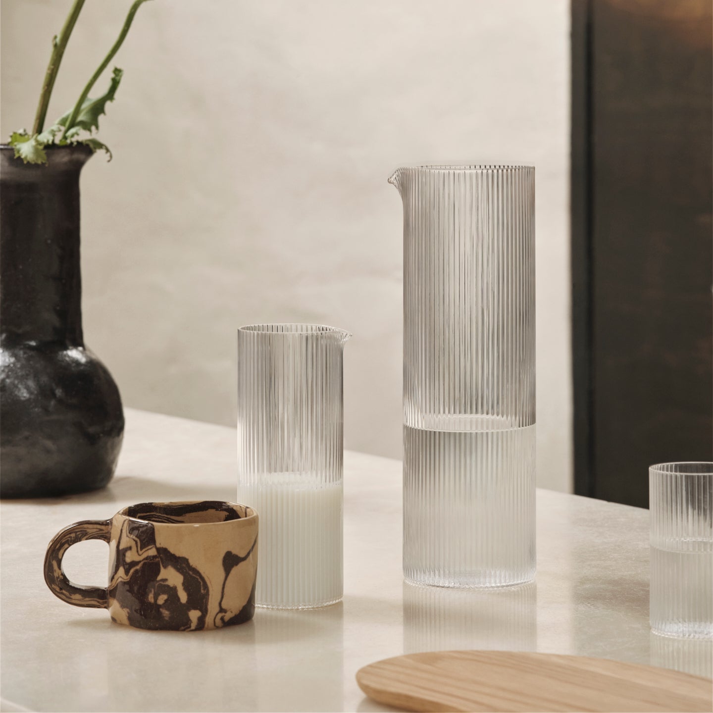 Ferm Living Ripple Water Jug | Clear