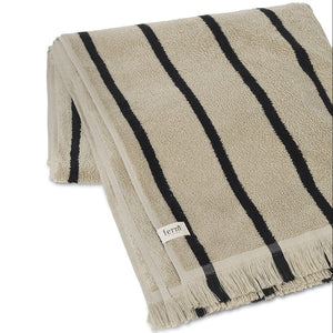 Alee Beach Towel | Sand/Black
