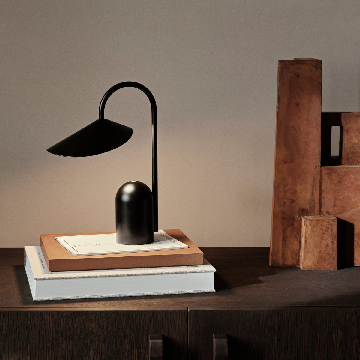 Arum Portable Lamp | Black by FERM LIVING (arum-portable-lamp-black)