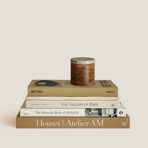 Lisanne 10.5cm Jar w/Lid | Acacia/Green Marble