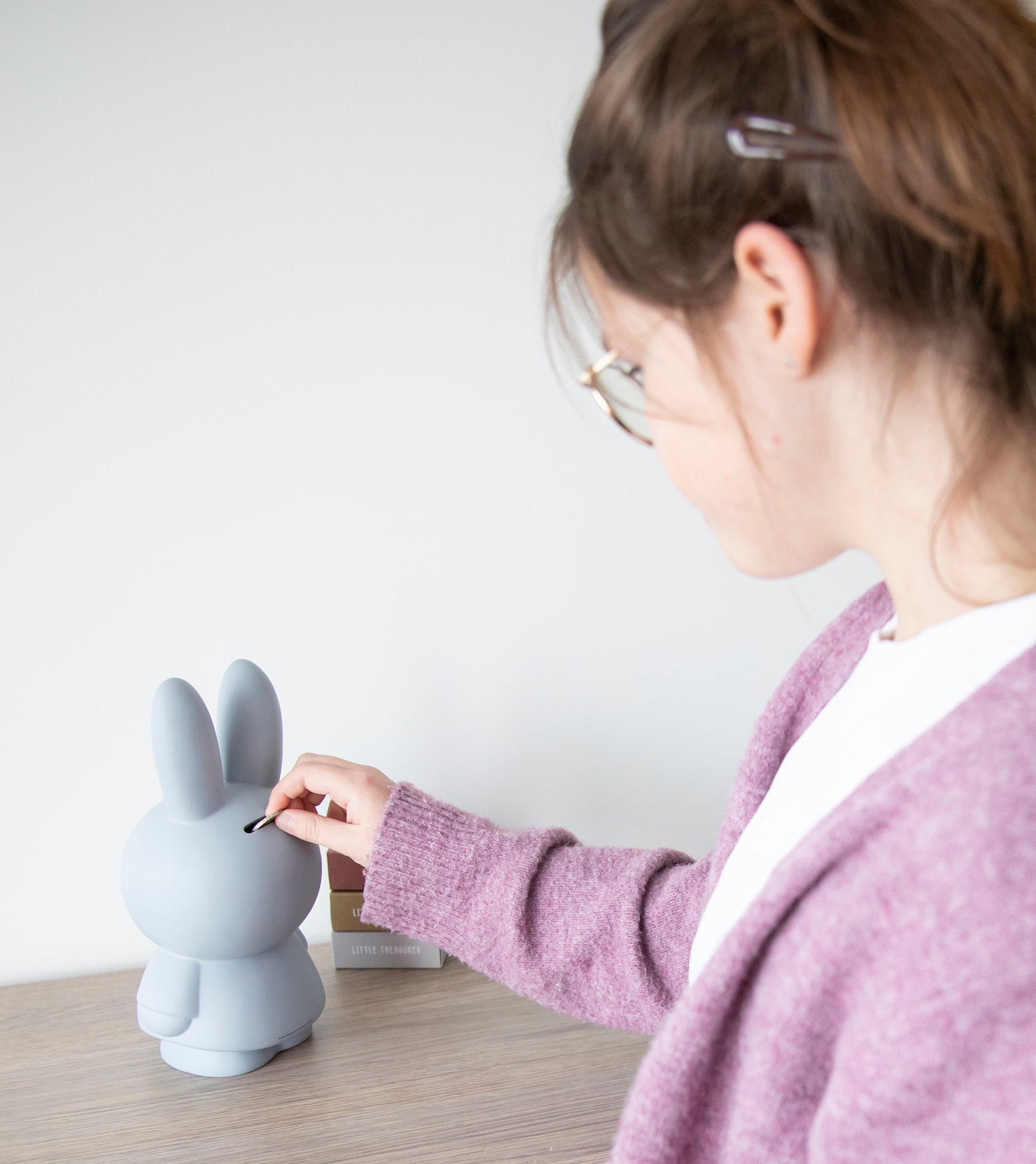 Miffy Money Box | SILVER BLUE | 19cm by ATELIER PIERRE (miffy-money-box-silver-blue-19cm)