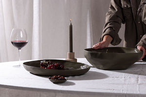 Haan Serving Bowl L | Olive