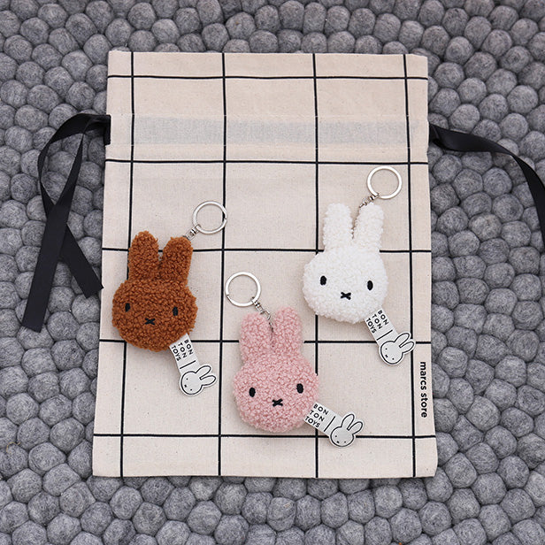 Miffy Flat Keychain ECO Tiny Teddy 10cm | Cream by BON TON TOYS (miffy-flat-keychain-eco-tiny-teddy-10cm-cream)