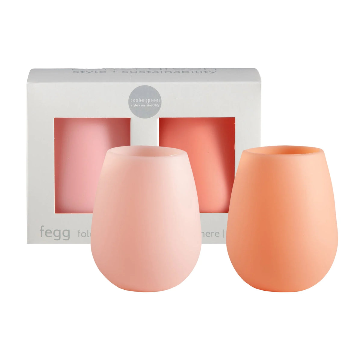 FEGG Silicone Tumblers | Peach+Petal by PORTER GREEN (fegg-unbreakable-silicone-tumblers-peach-petal)